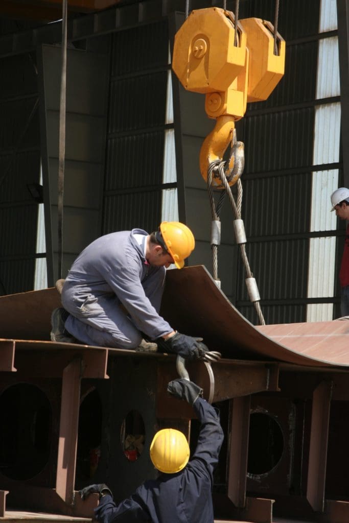 Metal undergoing maintenance