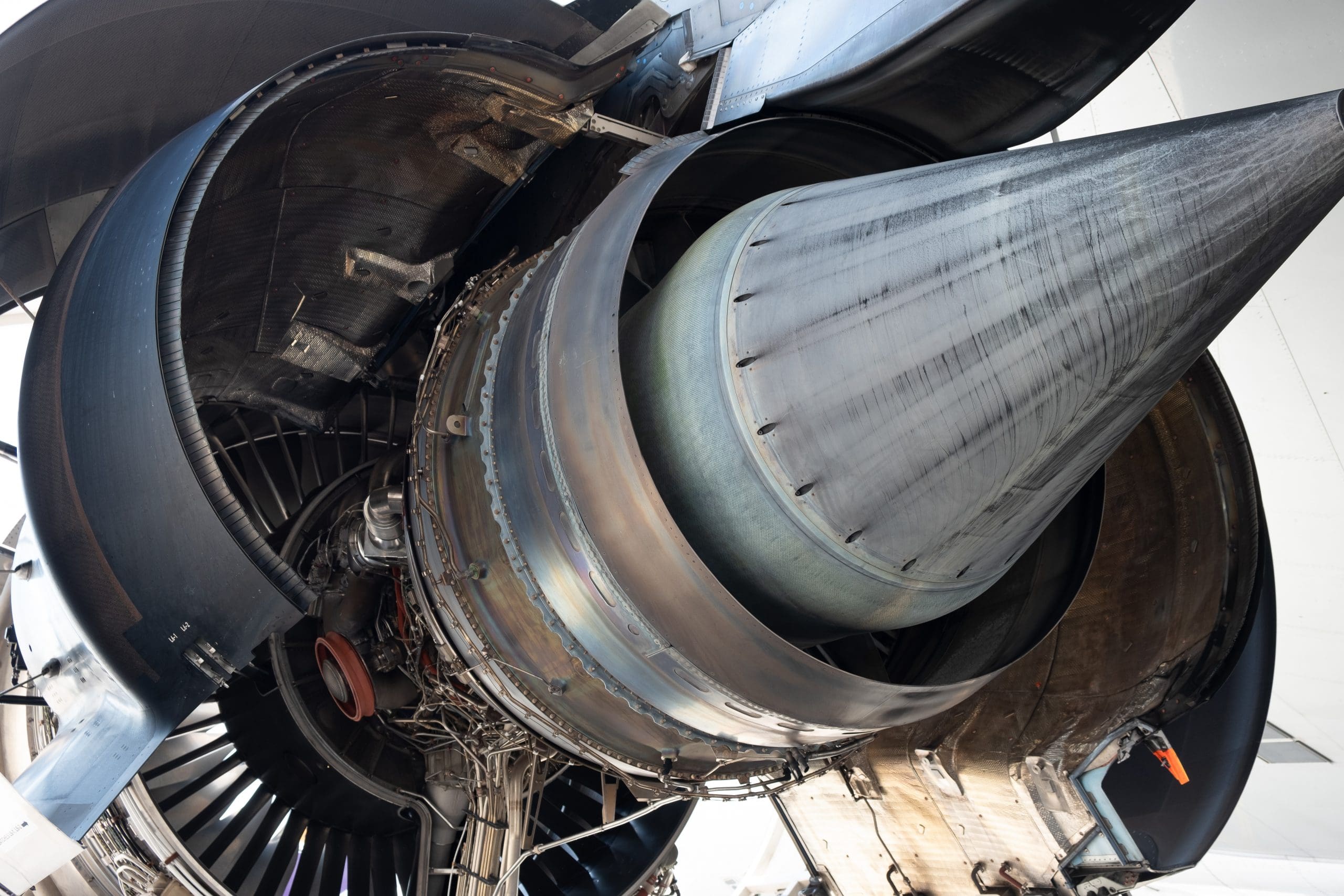 a closeup of a gas turbine