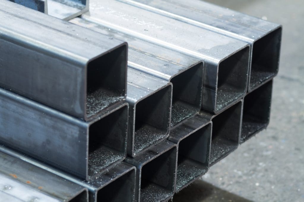 Bars made of carbon steel. Carbon steel can be used for mobile cold spray repairs.